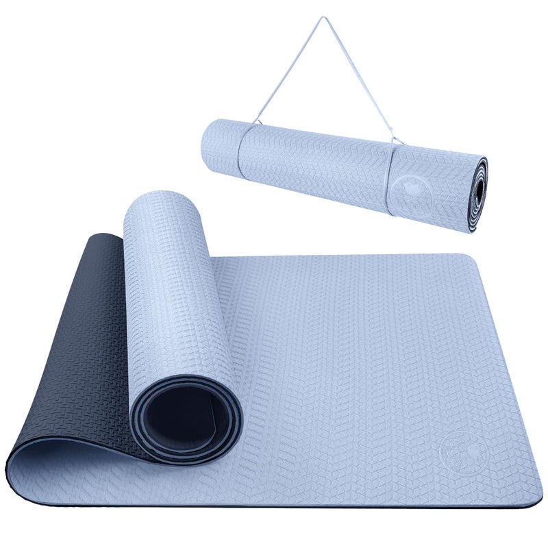 IUGA Yoga Mat Thick Non Slip Anti-tear Pilates Mat Eco Friendly Hot Yoga Mats for Workout & Exercise(72"x 24"x 6mm) - Image 1